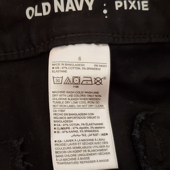 OLD NAVY BLACK PIXIE SHORTS. SIZE 6 - Picture 5 of 7